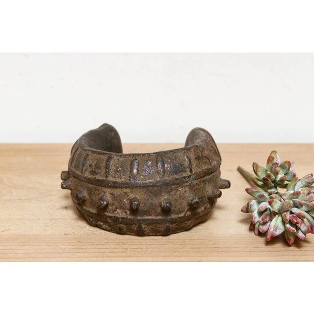 Antique Heavy Cast Bronze Bracelet For Sale In Los Angeles - Image 6 of 6