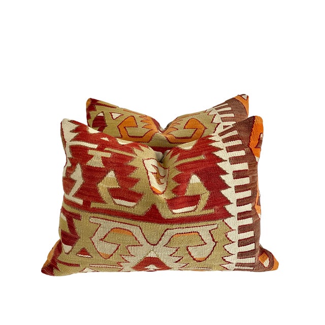 Textile Vintage Kilim Oversized Pillows For Sale - Image 7 of 10