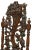 Late 20th Century Spanish Revival, Carved, Polychrome, Cornucopia 54.5”, Dining Chairs, Set of Six! For Sale - Image 4 of 6
