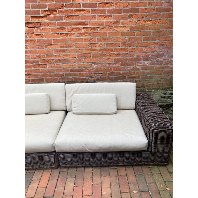 Restoration Hardware Rh Outdoor Majorca Chaise Sofa Sectional Chairish