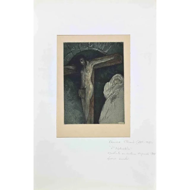 The Aphrodite is an Original Color Etching and Aquatint realized by Edouard Chimot in 1929. The artwork is marked test,...