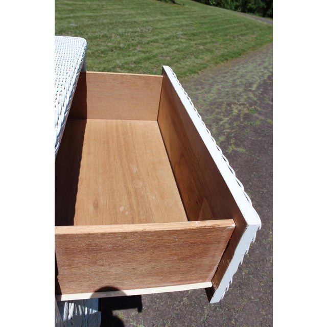 White Wicker Chest of Drawers For Sale - Image 15 of 15