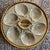 Oyster plates are a great classic of French majolica. This heavy sturdy thick potted plates are decorated with 6 oyster...
