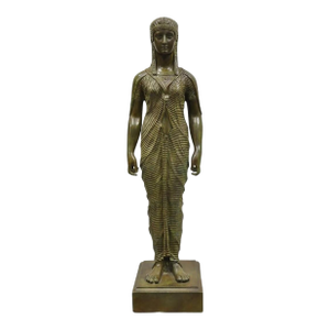 Antique French Neoclassical Egyptian Bronze Woman Figure Statue Sculpture