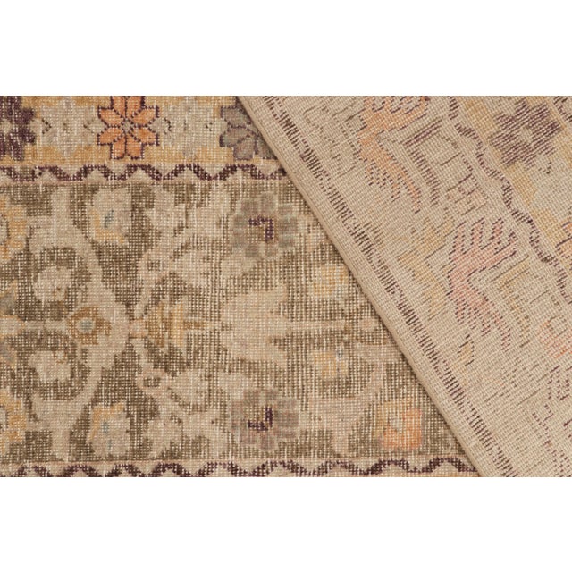 Distressed Style Rug in Blue, Beige-Brown Floral Pattern by Rug & Kilim For Sale In New York - Image 6 of 7