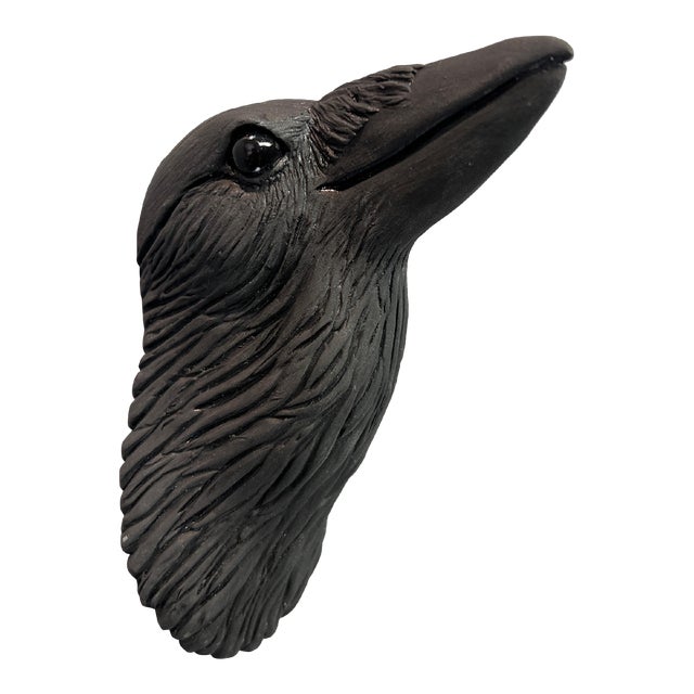 Karla Walter Ceramic Wall Sculpture of Crow #16 2023 For Sale