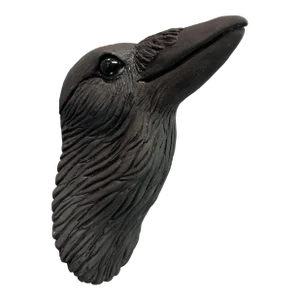 Karla Walter Ceramic Wall Sculpture of Crow #16 2023