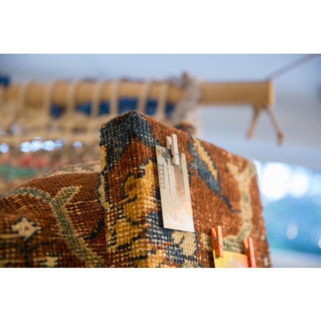 Decorative Cork Board Antique Fereghan Rug Fragment Art For Sale - Image 11 of 12