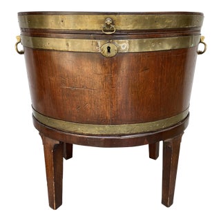 Antique Georgian Style Mahogany Cellerette Ice Chest For Sale
