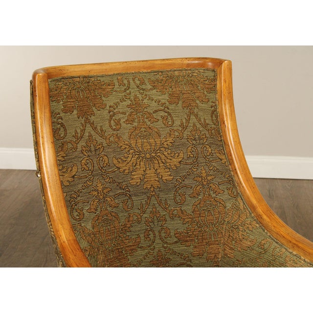 Early 21st Century Century Furniture Italian Regency Style Sloped Armchair For Sale - Image 5 of 12