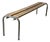 Vintage School Bench in Metal and Wood, 1950s For Sale