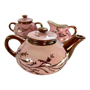 Vintage Copper Lustreware Tea Set Made in England