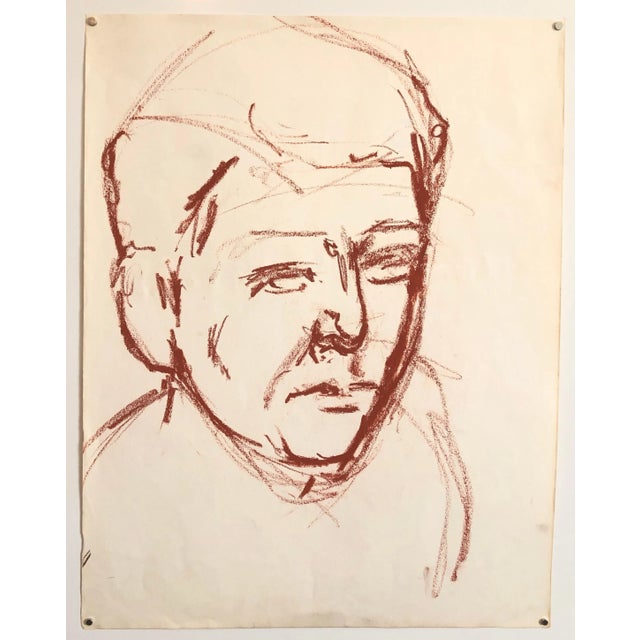 Oscar Murillo, Latin American Figurative Abstract Expressionist Portrait Drawing in Color For Sale - Image 4 of 5