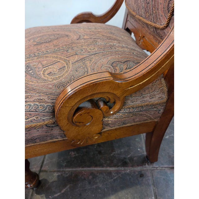 Antique Walnut Gothic Eastlake Parlor Chair Medium Size For Sale In San Diego - Image 6 of 6