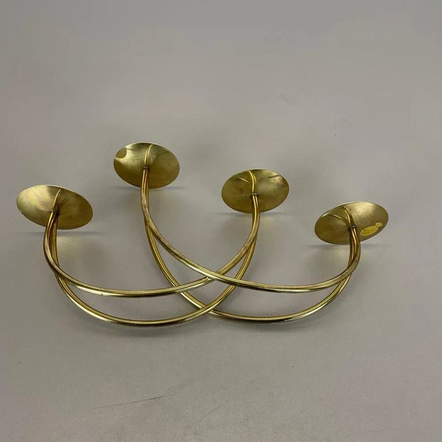 Sculptural Solid Brass Candleholder from Harald Buchrucker, Germany, 1950s For Sale - Image 14 of 18