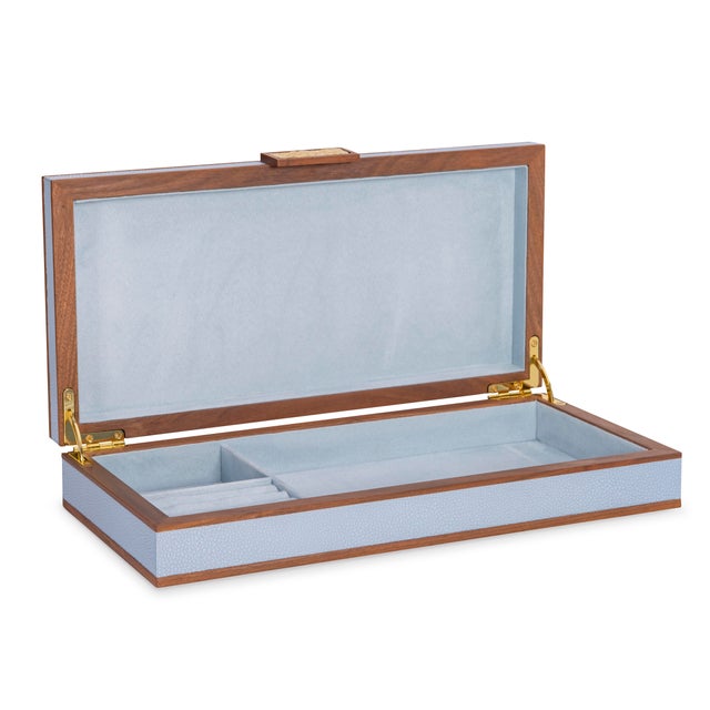 Maitland-Smith Light Blue Stacking Boxes For Sale - Image 11 of 11