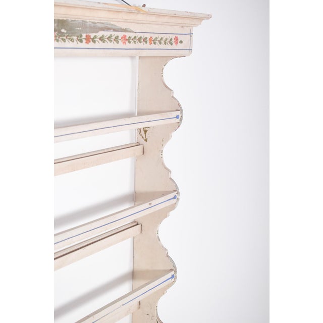 Wood Portuguese Painted Wooden Plate Rack, 1950 For Sale - Image 7 of 10