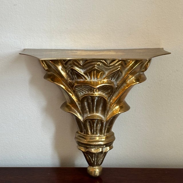 Mid-20th Century Italian Renaissance-Style Solid Brass Wall Bracket For Sale - Image 15 of 17