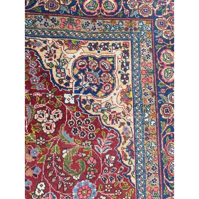 Antique Fine Tabriz Rug For Sale - Image 8 of 18