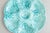 A gorgeous Mid-Century French Gien turquoise aqua blue-green glazed oyster plate, fluted at the edges. Area of the Loire...