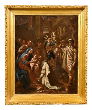 Giovanni Stradano, Adoration of the Magi, 1500s-1600s, Oil on Canvas