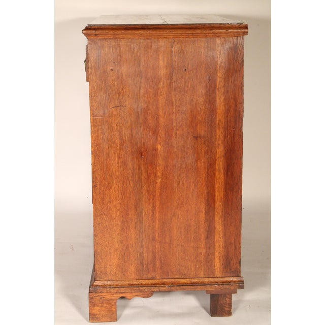 Antique George III Style Oak Chest of Drawers For Sale - Image 4 of 12