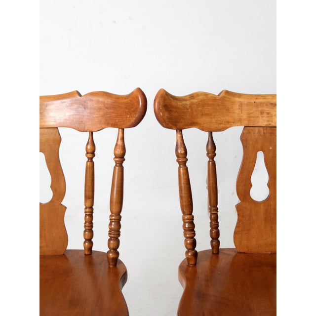 Vintage Dearborn Co Farmhouse Dining Chairs Set of 4 For Sale - Image 17 of 18