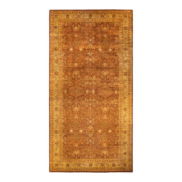 Mogul, One-of-a-Kind Hand-Knotted Area Rug - Orange, 8' 0" x 15' 10" For Sale