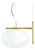 Suspension Lamp Alba with One Arm in Brass by Mariana Pellegrino Soto for Oluce For Sale