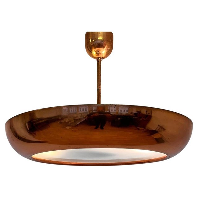 Bauhaus Copper Pendant Lights from Napako, 1940s, Set of 2 For Sale - Image 10 of 10