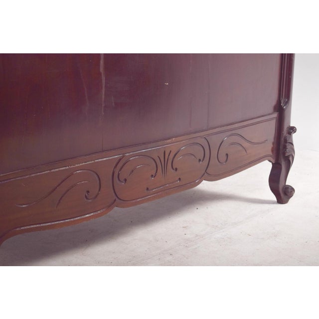 Wood Louis XV French Bed in Mahogany, 1890 For Sale - Image 7 of 10