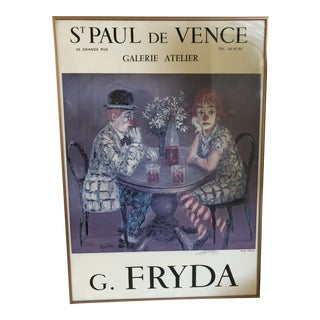 Late 20th Century Poster Signed by the Artist G. Fryda For Sale