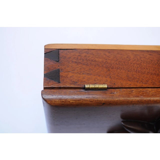 Late 19th Century Rosewood Jewelry Box / Keepsake Box With Flower Motif For Sale - Image 11 of 12