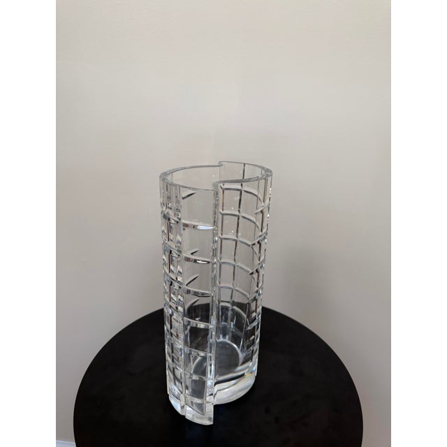 1980s Tiffany & Co Cut Crystal Vase For Sale - Image 11 of 14