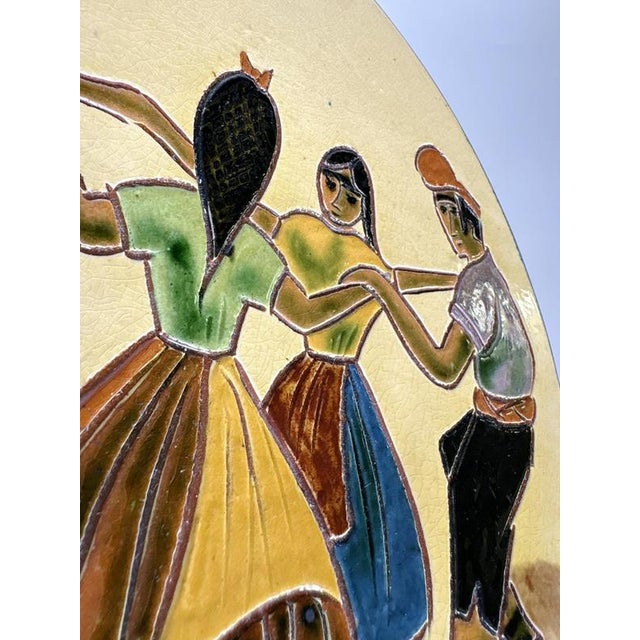Ceramic Dish with Dancers Decoration, France, 1960s For Sale - Image 12 of 13