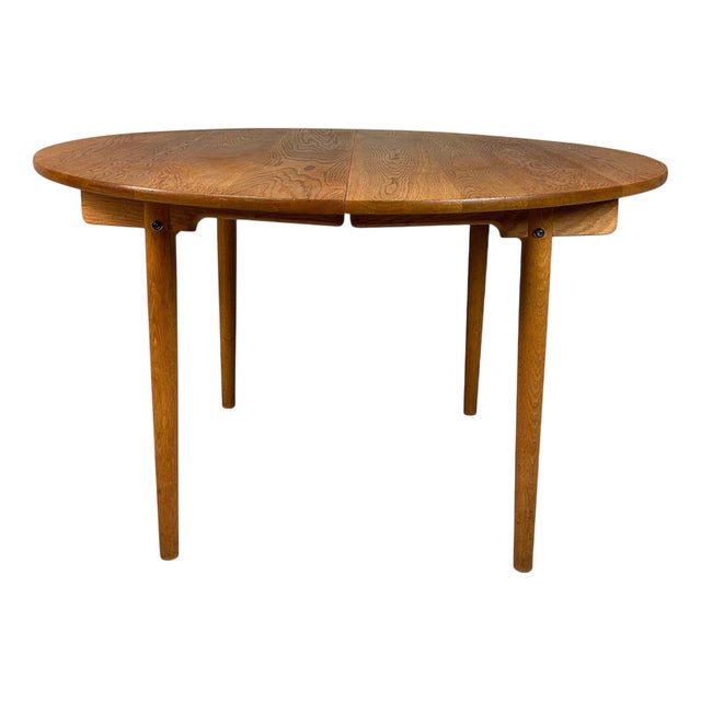PP70 Round Extendable Dining Table attributed to Hans J. Wegner for Andreas Tuck, Denmark, 1970s For Sale