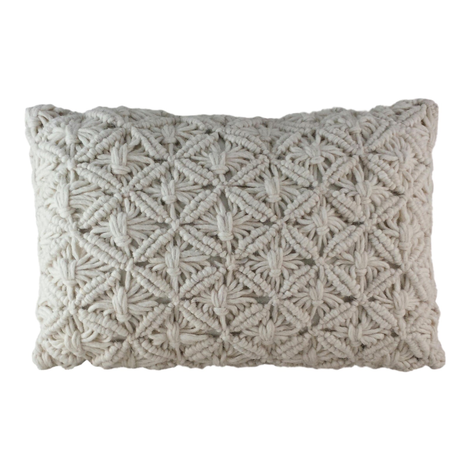 Hand Knotted Wool Lumbar Pillow Chairish