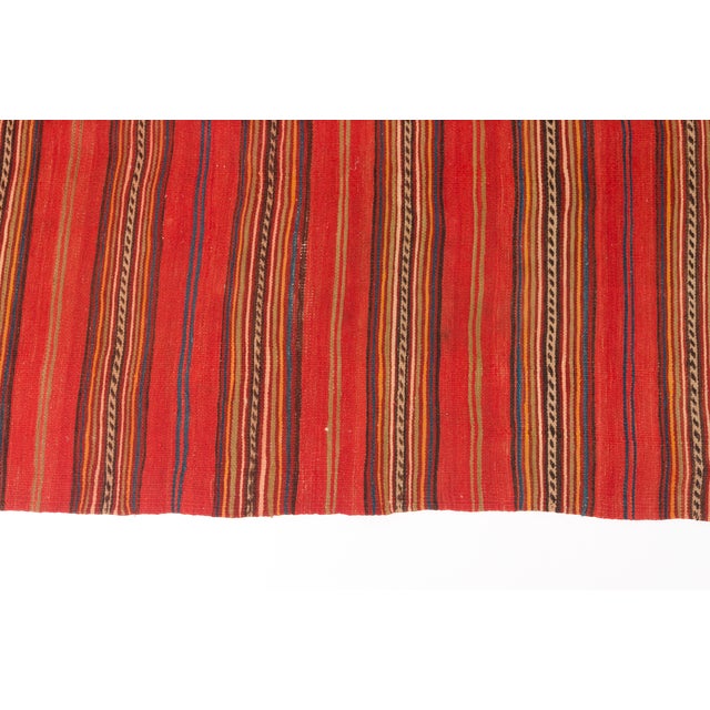Vintage Stripe Oushak Kilim Rug For Sale - Image 10 of 10