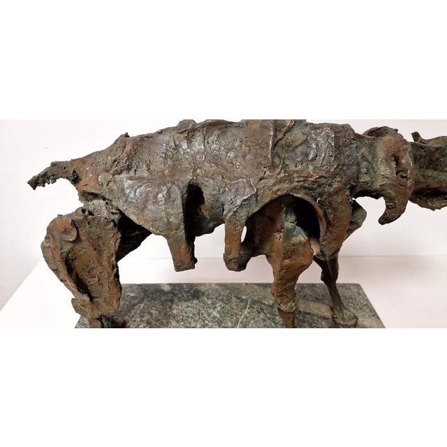 Bronze & Marble Sculpture by Angelo Canevari, 1970s For Sale - Image 4 of 17