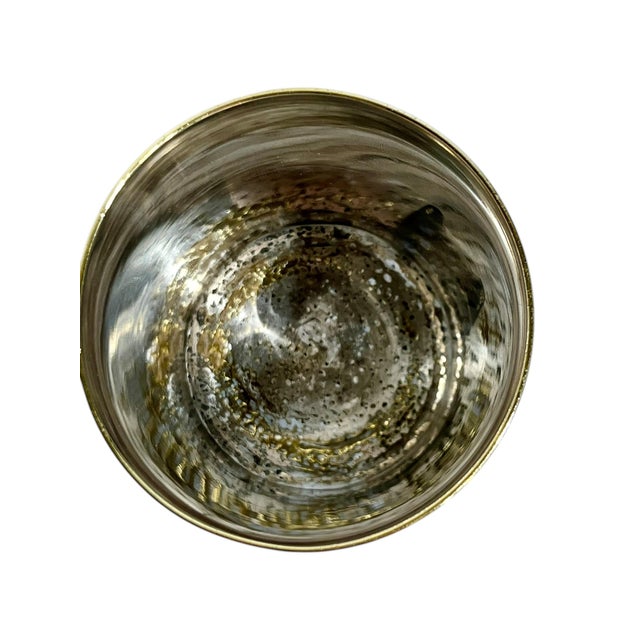 Silver Set of 3 French Art Deco Silverplate Cups | Engraved Goblets or Match Holders For Sale - Image 8 of 13