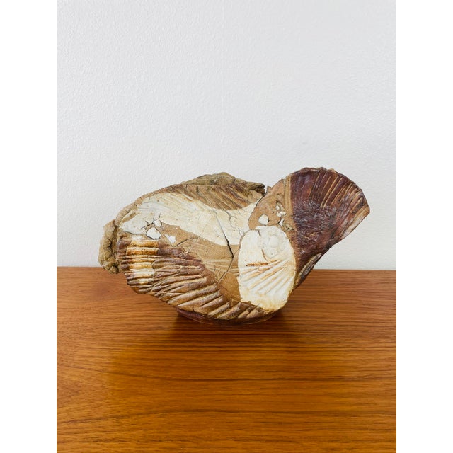 1970s Vintage Rustic Stoneware Art Pottery Vessel Vase Boho Style For Sale - Image 5 of 10