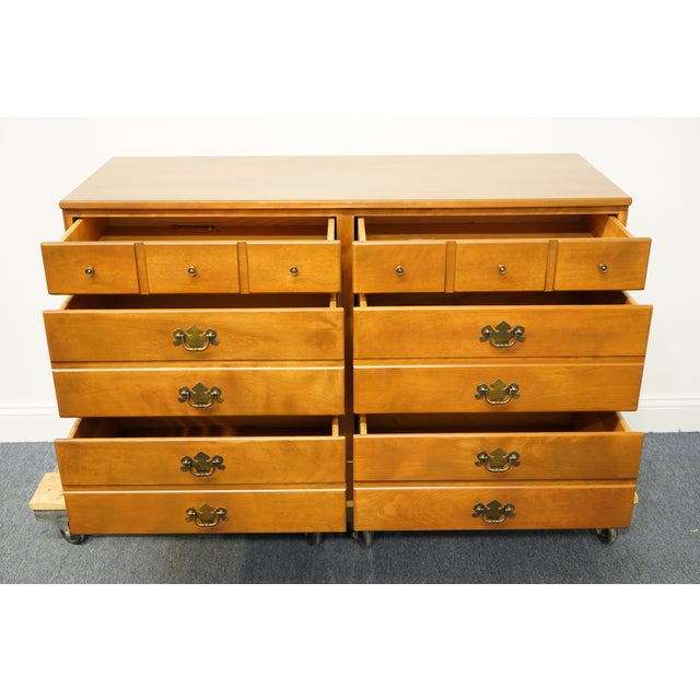 Ethan Allen Heirloom Nutmeg Maple Crp 48" Double Dresser 104570 Chairish