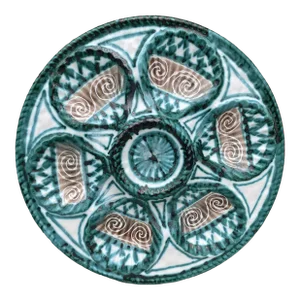 Mid-Century Rare Ceramic Oyster Plate Robert Picault Vallauris