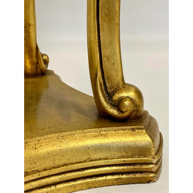 20th Century Regency Gilt Wood Marble Top Pedestal or Plant Stand For Sale - Image 10 of 12