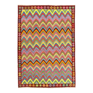 Pasargad DC Reversible Kilim Flat Weave Wool on Wool Rug For Sale