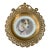 Vintage Miniature Dog Portrait Gilt Filigree Frame For Sale