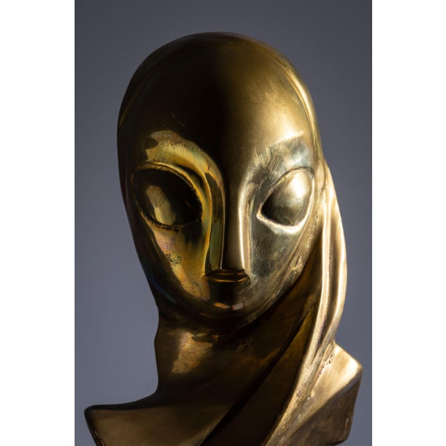 After Brancusi, Modernist Bust, 1970s, Brass For Sale - Image 9 of 18