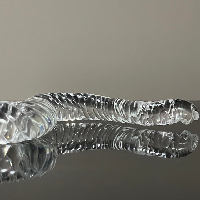 Vintage Studio Craft Italian Crystal Snake Sculpture | Chairish