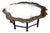 Vintage Hollywood Regency Black Lacquer Chinoiserie Coffee Table For Sale