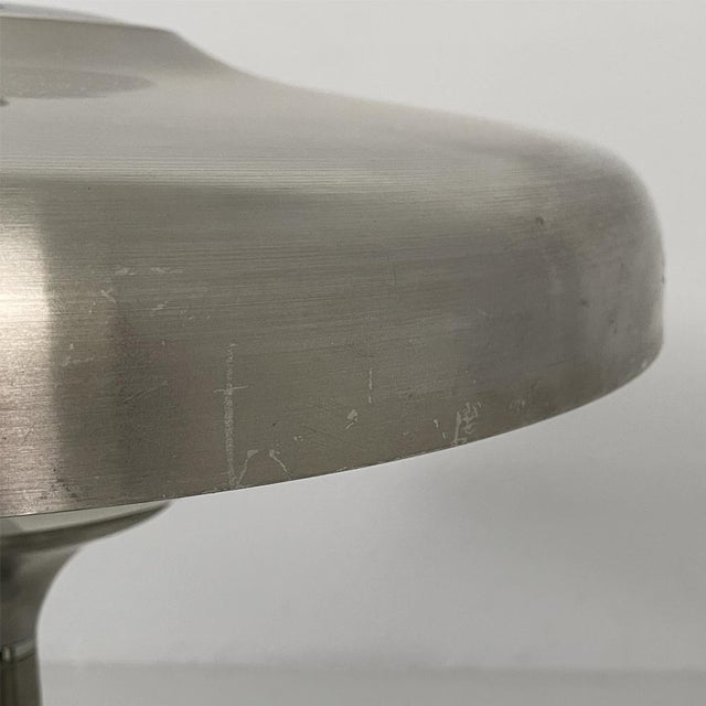 Italian Art Deco Table Lamp in Aluminum and Opaline Glass, 1940s For Sale - Image 11 of 18